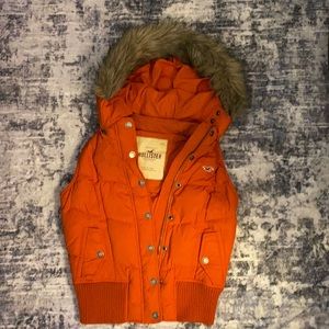 Hollister hooded puff vest